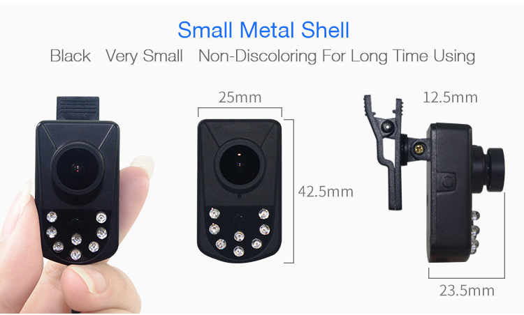 Wearable Compact Portable Body Police Camera Infrared Night Vision LEDs At 480P Resolution