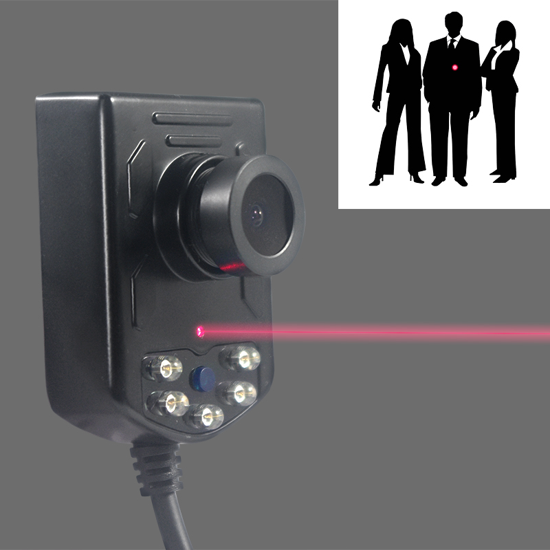 Wearable Body Worn UVC Camera with Red Laser Sighting System